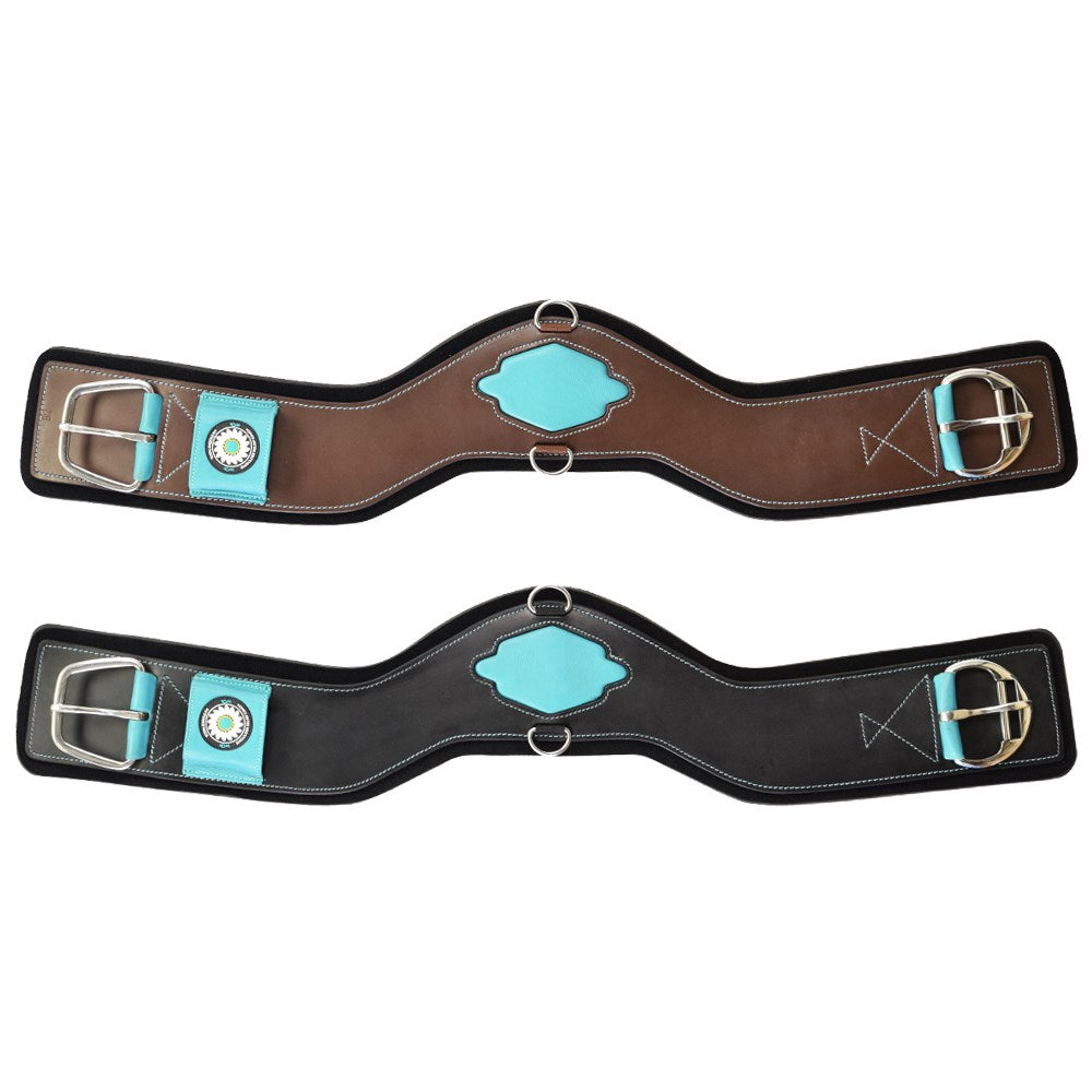 Total Saddle Fit - Shoulder Relief Cinch TURQUOISE LE Color